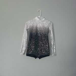 Weissman Black and Silver Kids Dance Costume